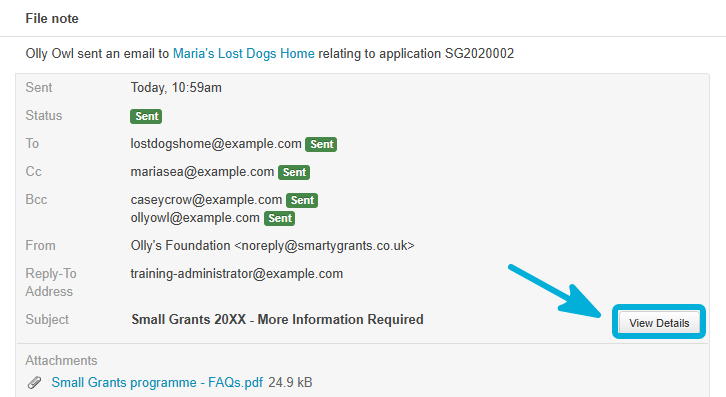 Highlighting the View Details button.