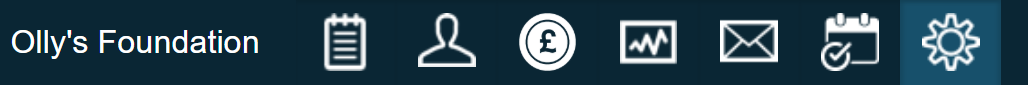 The Settings icon from the system navigation bar.