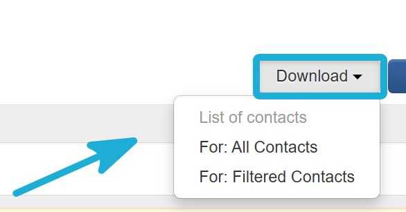 Highlighting the Download button from the Contacts Directory.
