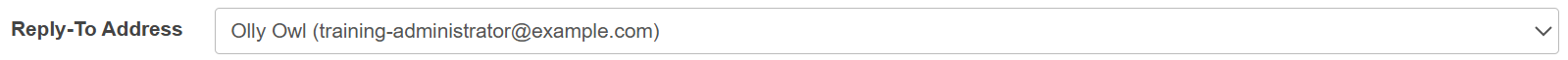 The Reply-To-Address field box.