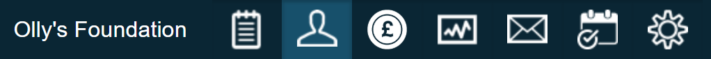 The Contacts icon from the system navigation bar.