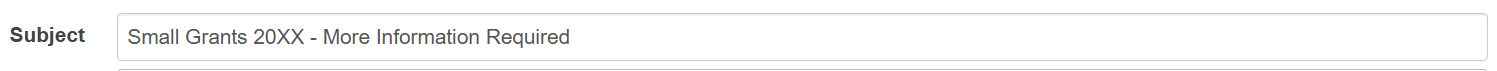 The Subject field box.