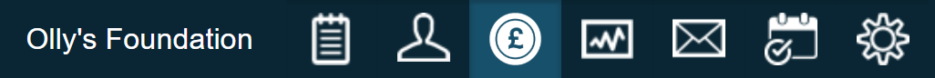 The Funding icon from the system navigation bar.